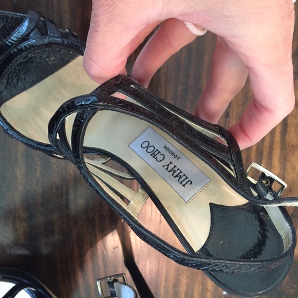 Jimmy Choo London Black strappy Stiletto heel - Picture 5 of 6